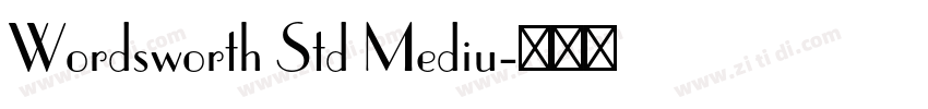 Wordsworth Std Mediu字体转换